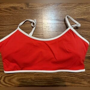 JoyLab Red and White Strappy Sports Bra